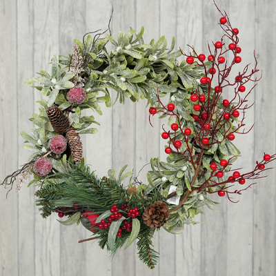 Christmas Berry Wreath Design